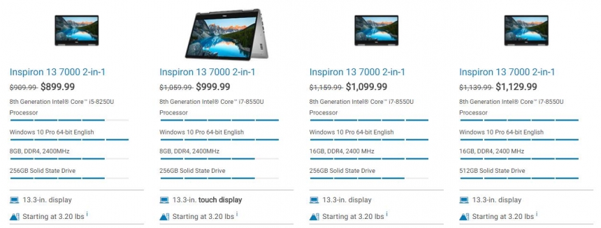 Dell 戴尔 Inspiron13 7000 13寸二合一笔记本电脑