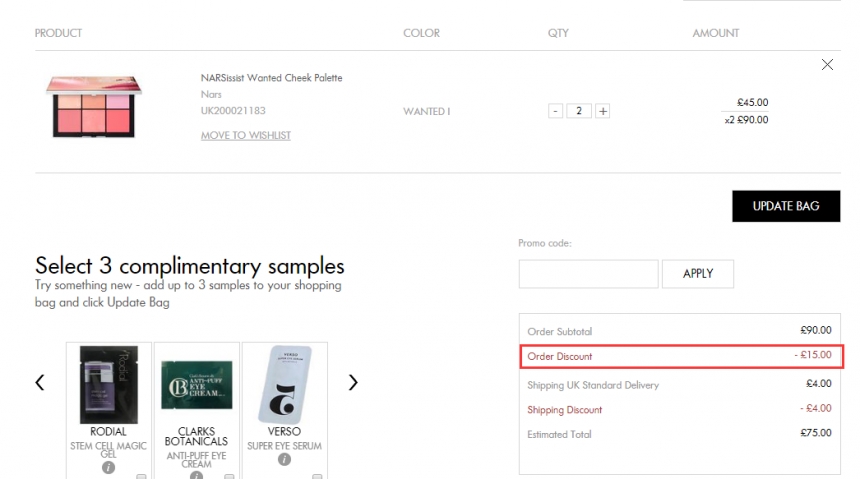 Space NK UK：NARS 专业彩妆品牌