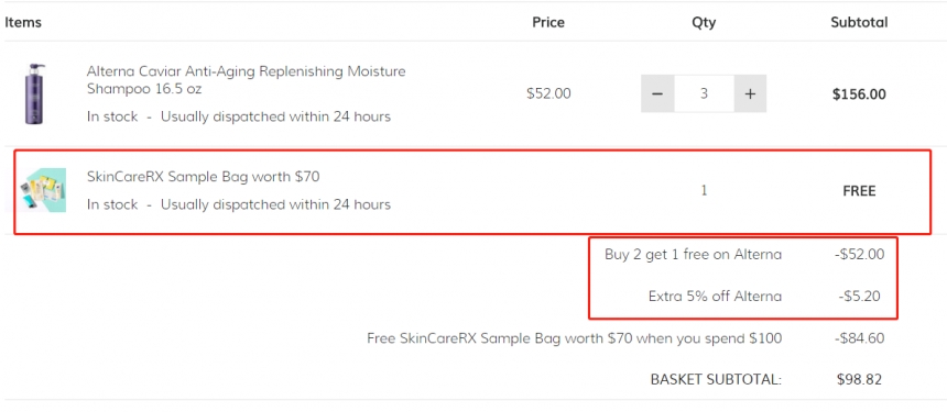 SkinCareRx：精选 Alterna 爱特纳 洗护、美妆个护