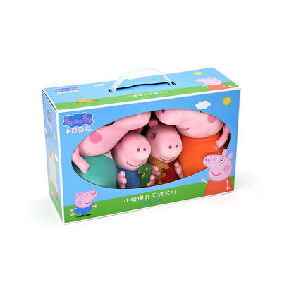 【跨店满200元立减120元】社会社会！Peppa Pig 小猪佩奇 毛绒公仔娃娃玩具小号礼盒套装 2岁+ 