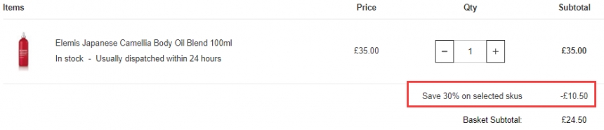 【范冰冰推荐】7折！Elemis 艾丽美 家庭Spa 日本山茶花润肤油 100ml