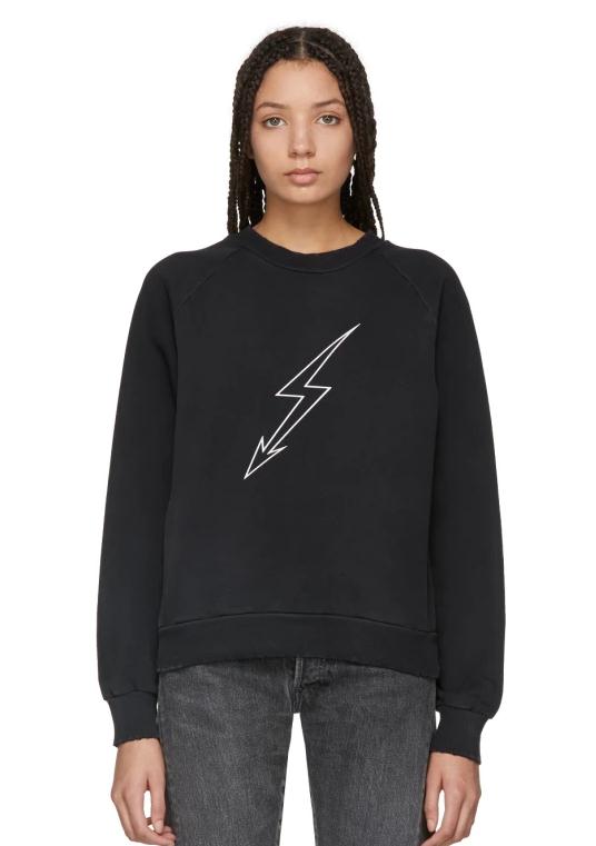 Givenchy Black Lightning Sweatshirt 低调黑色闪电卫衣