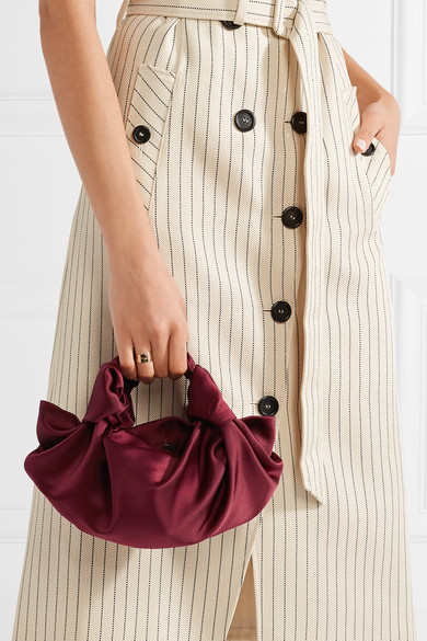 时尚博主同款！The Row Ascot small satin tote 丝绒手提包