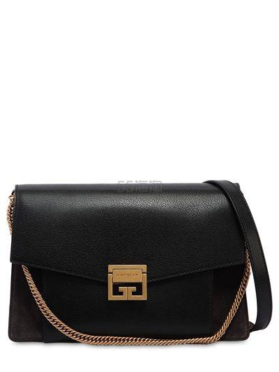 【刘雯同款8.5折】GIVENCHY 纪梵希 GV3 皮革绒面革中号单肩包 