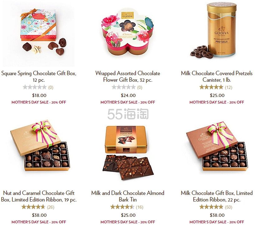 Godiva 歌帝梵：精选母亲节巧克力礼盒