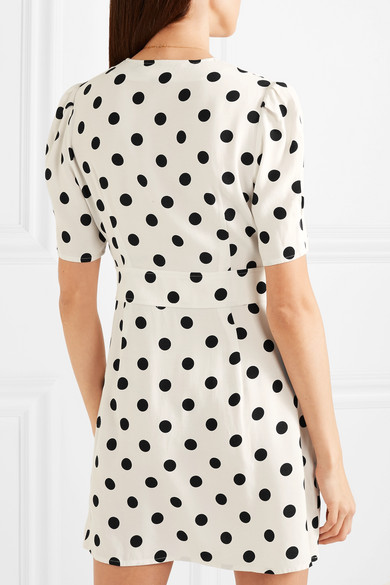 【Amiee Song 爱牌】Rixo London 波点绉纱迷你连衣裙