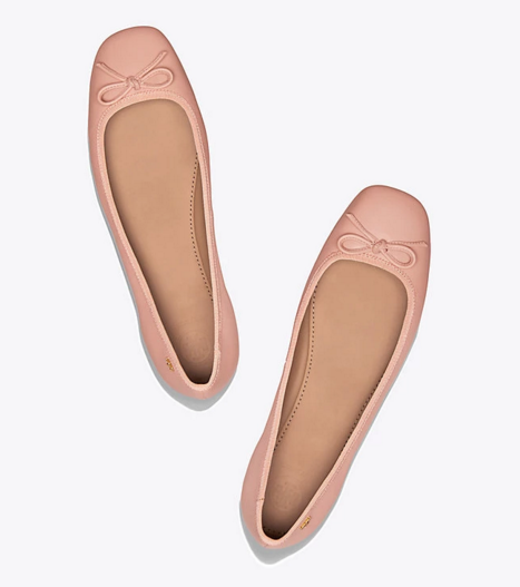 3色选!Tory Burch 汤丽柏琦 LAILA DRIVER 女士蝴蝶结芭蕾鞋