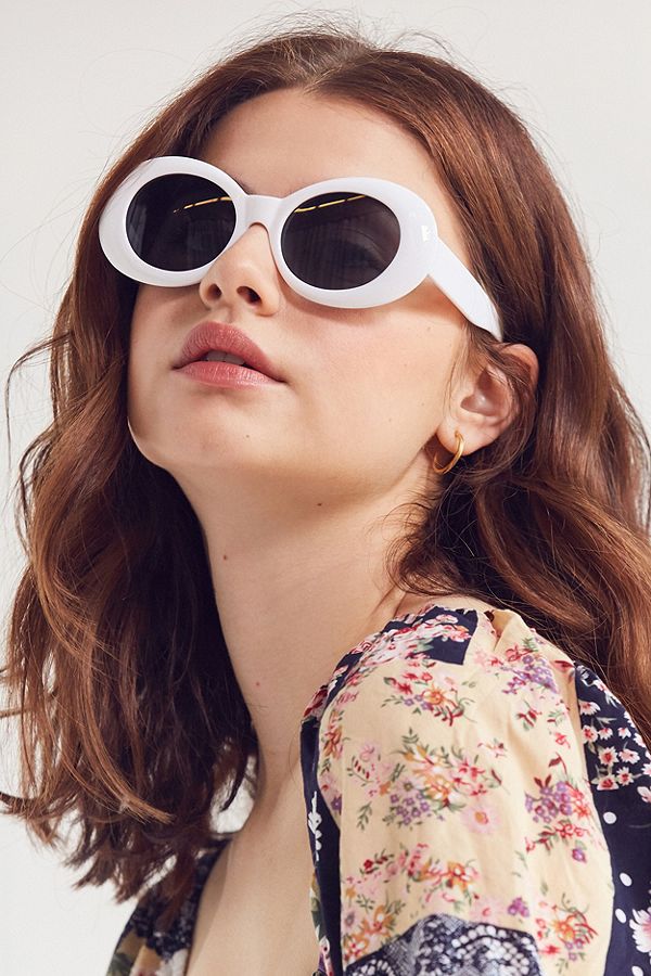 白菜！Urban Outfitters Venice Oval 女士椭圆形太阳镜 多色选