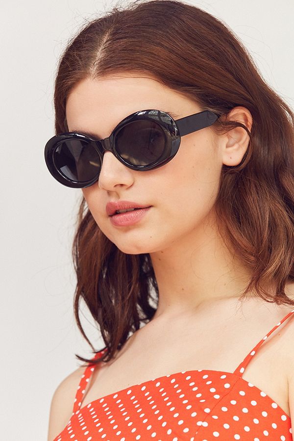 白菜！Urban Outfitters Venice Oval 女士椭圆形太阳镜 多色选