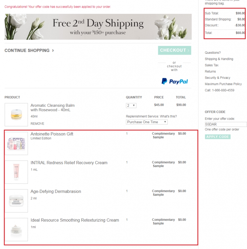 【55专享】凑单直减+送好礼！DARPHIN 花梨木卸妆膏 40ml