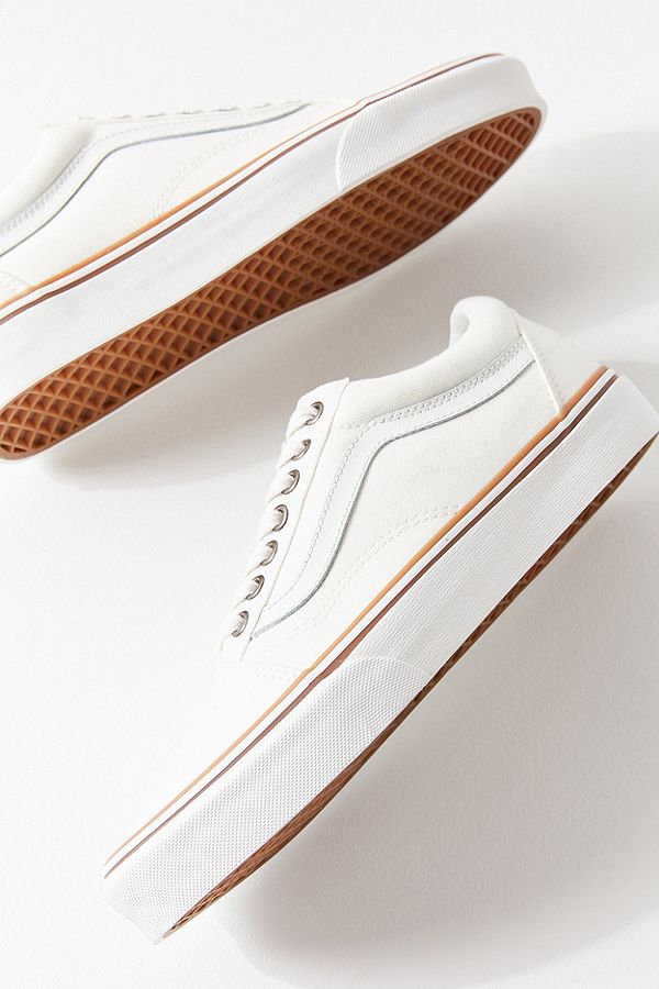 Vans Cream Old Skool 女款奶白色帆布鞋