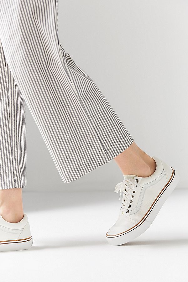 Vans Cream Old Skool 女款奶白色帆布鞋