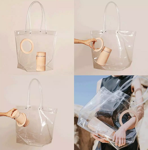 【PVC 元素】Building Block Beige Transparent Vinyl Peephole Tote 透明 PVC 包+小手包