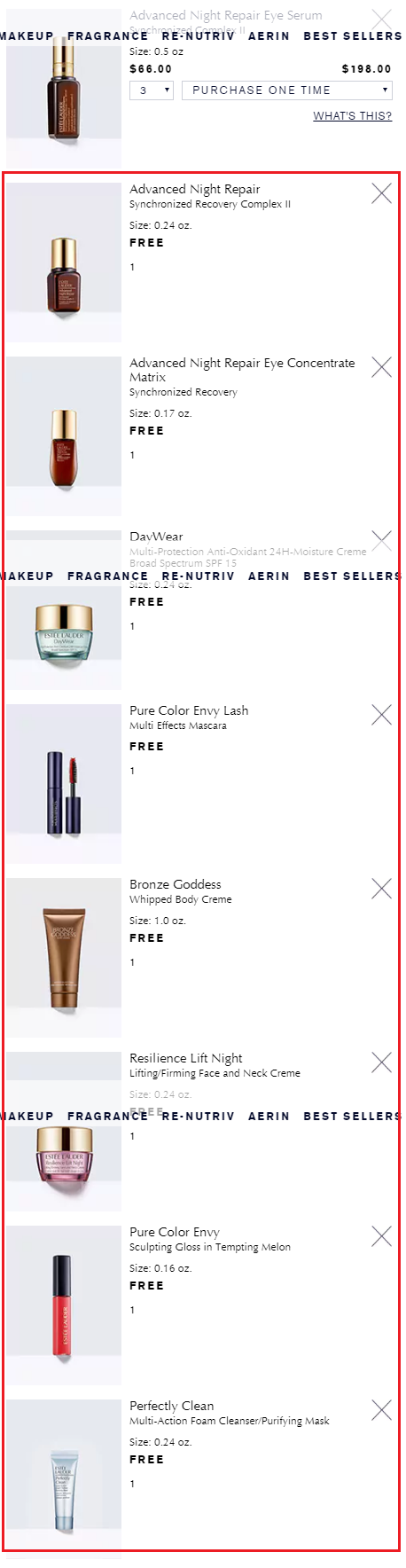 赠品可叠加！Estee Lauder 雅诗兰黛 美国官网：密集特润修护系列护肤品