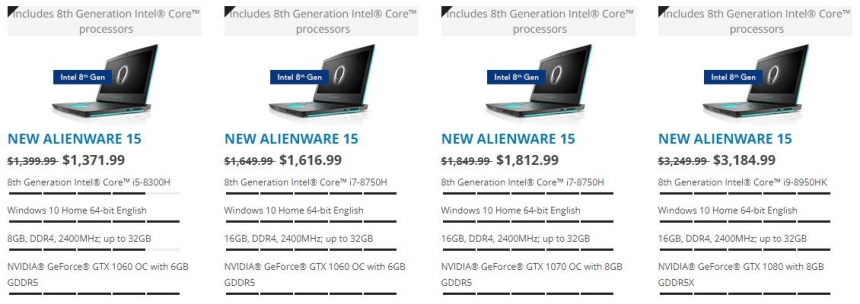 Dell 戴尔 New Alienware 15 Gaming 游戏笔记本电脑