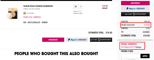 满立享8折！Yves Saint Laurent 圣罗兰限量超模蕾丝气垫粉底