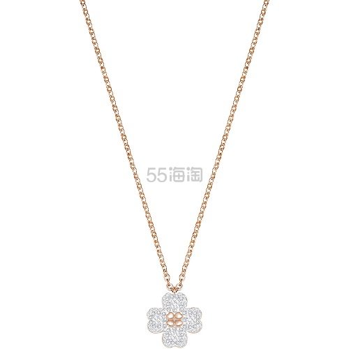 493元直邮到手！【西亚直邮】Swarovski 施华洛世奇 玫瑰金链黑白两面四叶草项链 5420246
