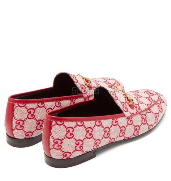 Dakota Johnson 达妹同款 GUCCI Jordaan logo-jacquard loafers 乐福鞋