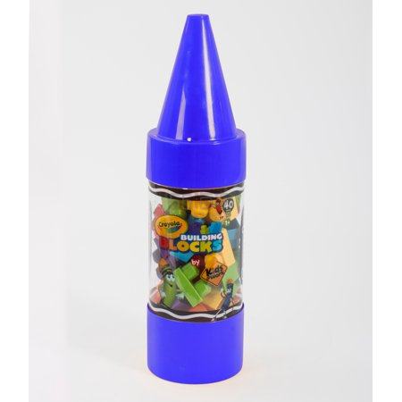 Crayola 绘儿乐 幼儿彩色搭建积木40粒，带蜡笔造型收纳桶