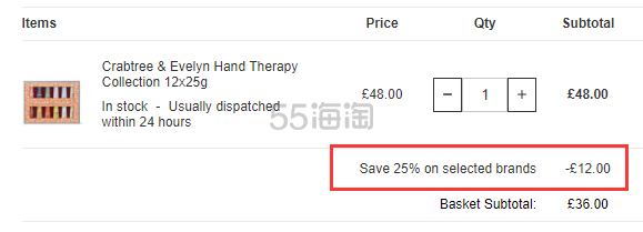 7.5折！Crabtree & Evelyn 瑰柏翠 螃蟹树 护手霜礼盒 12支装