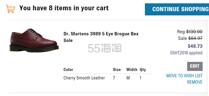 【55专享】Dr. Martens 3989 女款五眼布洛克皮鞋