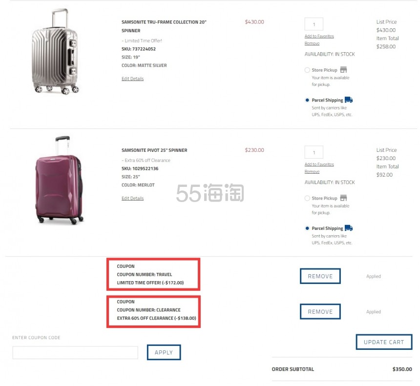 Samsonite 新秀丽美国官网：精选行李箱包