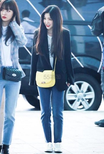 【Red Velvet Irene 机场同款】Citybreeze 蓝色紧身牛仔裤