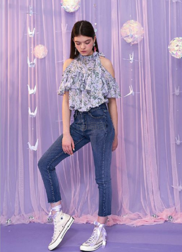 【Red Velvet Irene 机场同款】Citybreeze 蓝色紧身牛仔裤