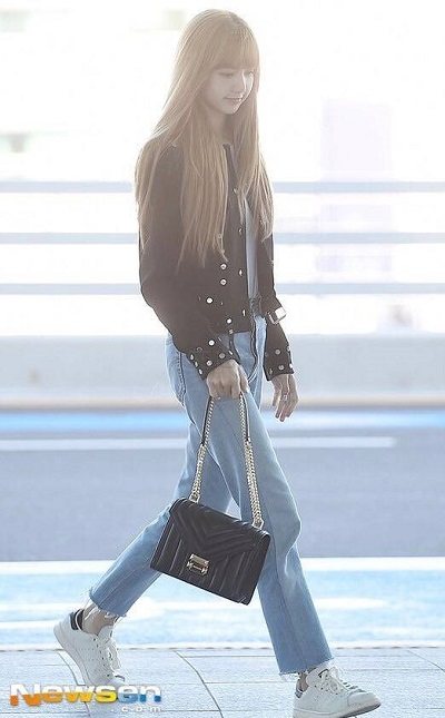 【Blackpink Lisa 同款】Michael Kors Whitney 黑色大号绗缝皮革链条肩包