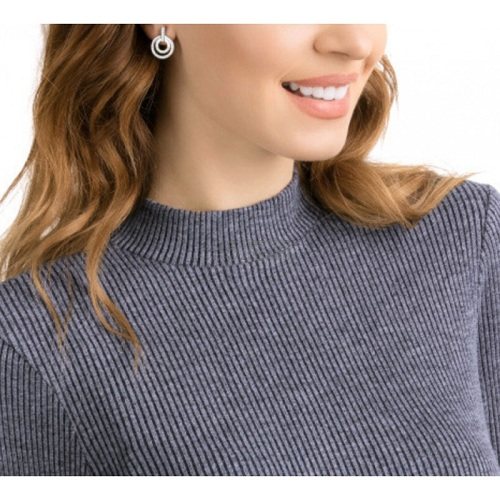 Swarovski 施华洛世奇 Circle 5007750 迷你双环耳环 银色