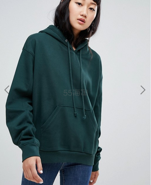 瑞典平价街头品牌 Weekday 墨绿色卫衣