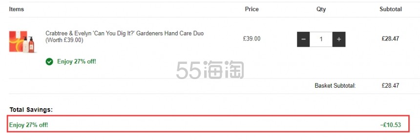7.3折！Crabtree & Evelyn 瑰柏翠手园艺大师护手霜 250g + 洗手液 300ml