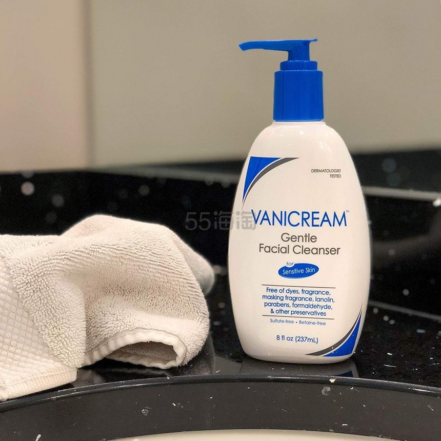 氨基酸平价洁面！【美亚自营】Vanicream 氨基酸无皂基泡沫洁面乳 237ml