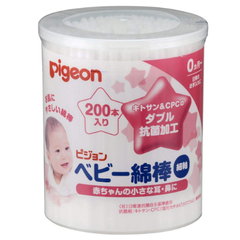 6.6折！【日本亚马逊】Pigeon 贝亲 婴儿用*清洁棉棒 200根