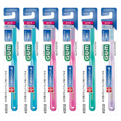 日亚限定品！【日本亚马逊】GUM 全仕康 牙刷 3列刷毛普通型 6支装