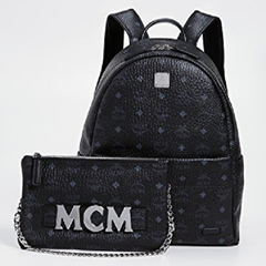 MCM 黑色 三层背包