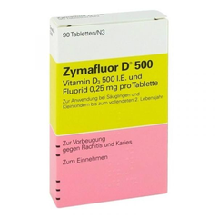 【免邮中国】Zymafluor 维生素D500 婴幼儿营养片 90粒