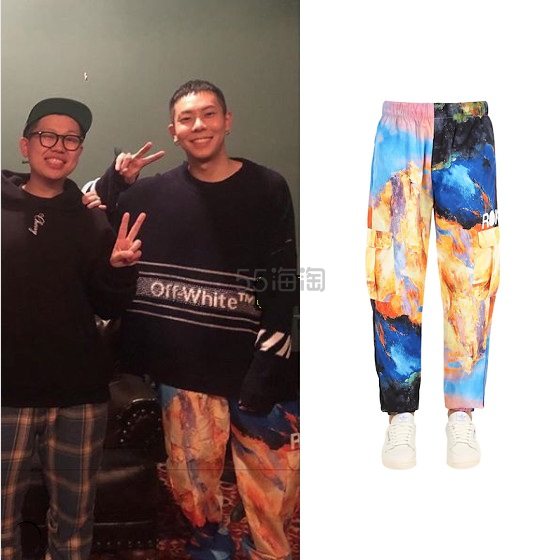 【Loco 同款】美国街头品牌 ROKIT 星空图案收脚裤