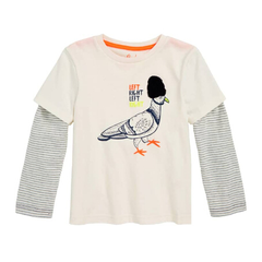 Mini Boden British Pigeon Layer T-Shirt 童款长袖T恤