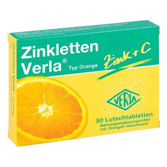 德国直邮！Zinkletten Verla 锌+维生素C甜橙味含片 50片