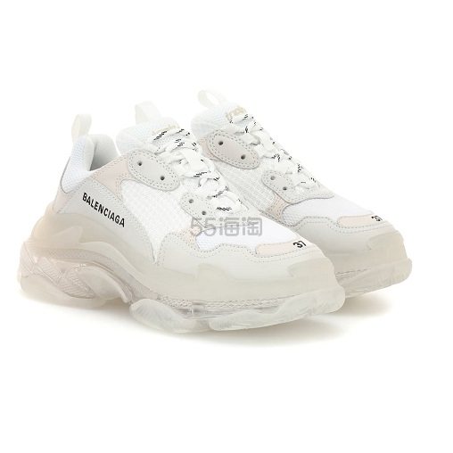 BALENCIAGA Triple S 白色透明底老爹鞋