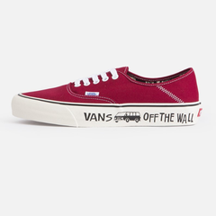 【仅剩10码】Vans UA AUTHENTIC 红色“off the wall”图案系带滑板鞋