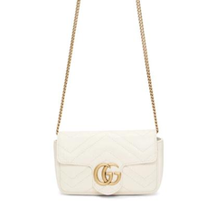 Gucci Super Mini GG Marmont 白色包包
