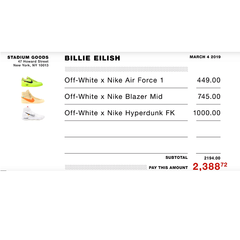 【5姐资讯】人气另类女歌手 Billie Eilish Sneaker Shopping，