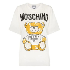 MOSCHINO 泰迪熊图案logo全棉T恤