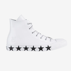 Converse x Miley Cyrus 合作款白色 ALL STAR 高帮帆布鞋