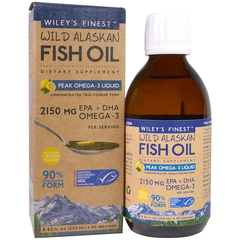 【9折】Wiley's Finest 野生阿拉斯加*油 Omega-3 天然柠檬味 2150mg 250ml