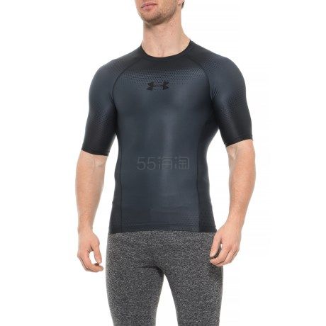 限尺码！Under Armour 安德玛 Charged Compression 男士短袖压缩紧身衣
