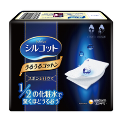 【3件5折】Unicharm 尤妮佳 1/2型省水卸妆棉 40片