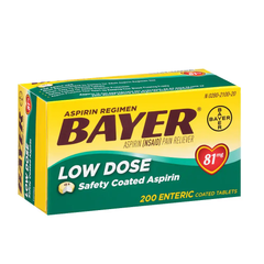 Bayer 拜耳 阿司匹林肠溶片 低剂量 81mg 200片